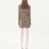 Robe en cachemire avec imprimé animalier et plumes Robe en cachemire avec imprimé animalier et plumes