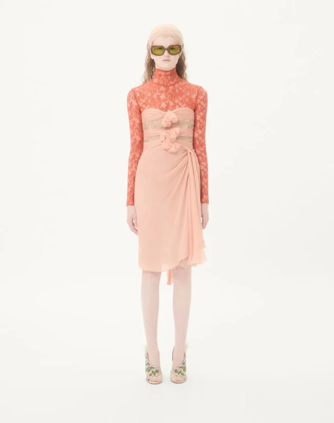 Robe en crêpon chiffon