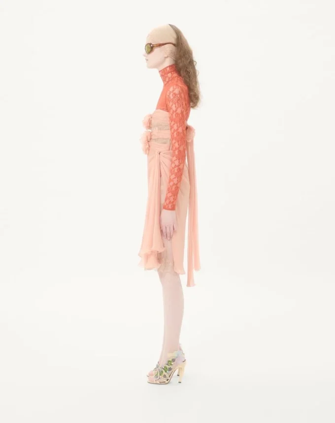 Robe en crêpon chiffon