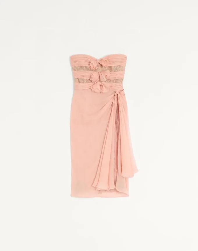 Robe en crêpon chiffon