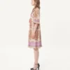 Robe en georgette lurex avec imprimé Voyage Imaginaire Robe en georgette lurex avec imprimé Voyage Imaginaire