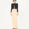 Robe longue Cady Couture à plumes Robe longue Cady Couture à plumes