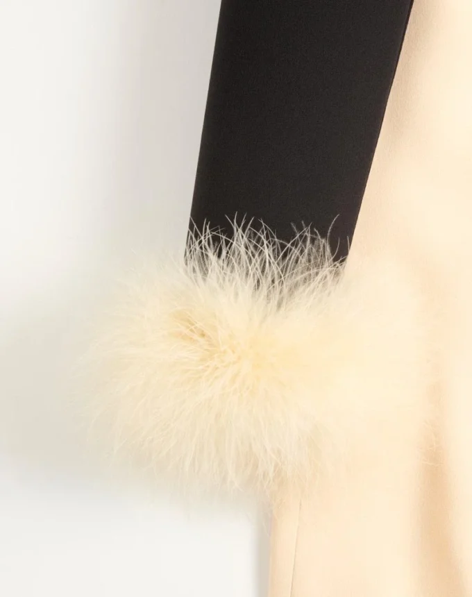 Robe longue Cady Couture à plumes Robe longue Cady Couture à plumes