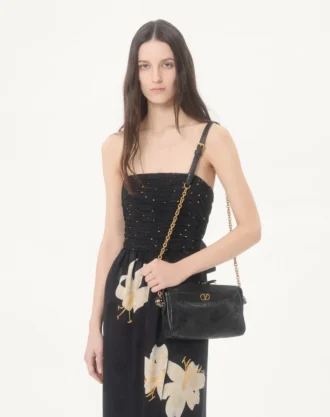Robe longue en crêpe de Chine jacquard Apres L’Hiver Lilium Robe longue en crêpe de Chine jacquard Apres L’Hiver Lilium