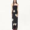 Robe longue en crêpe de Chine jacquard Apres L’Hiver Lilium Robe longue en crêpe de Chine jacquard Apres L’Hiver Lilium