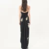 Robe longue en crêpe de Chine jacquard Apres L’Hiver Lilium Robe longue en crêpe de Chine jacquard Apres L’Hiver Lilium