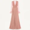 Robe longue en georgette claire Robe longue en georgette claire