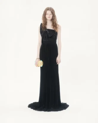 ROBE LONGUE EN GEORGETTE LÉGÈRE BRODÉE