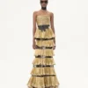 Robe longue en jacquard reps lamé Robe longue en jacquard reps lamé