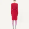 Robe midi en cady couture brodée Robe midi en cady couture brodée