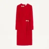 Robe midi en cady couture brodée Robe midi en cady couture brodée