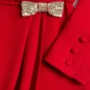 Robe midi en cady couture brodée Robe midi en cady couture brodée