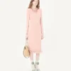 Robe midi en couture Cady avec plumes Robe midi en couture Cady avec plumes
