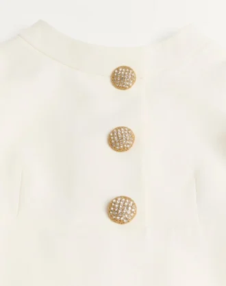 Robe midi en crêpe couture