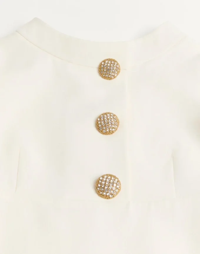 Robe midi en crêpe couture