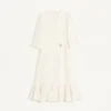 Robe midi en crêpe couture