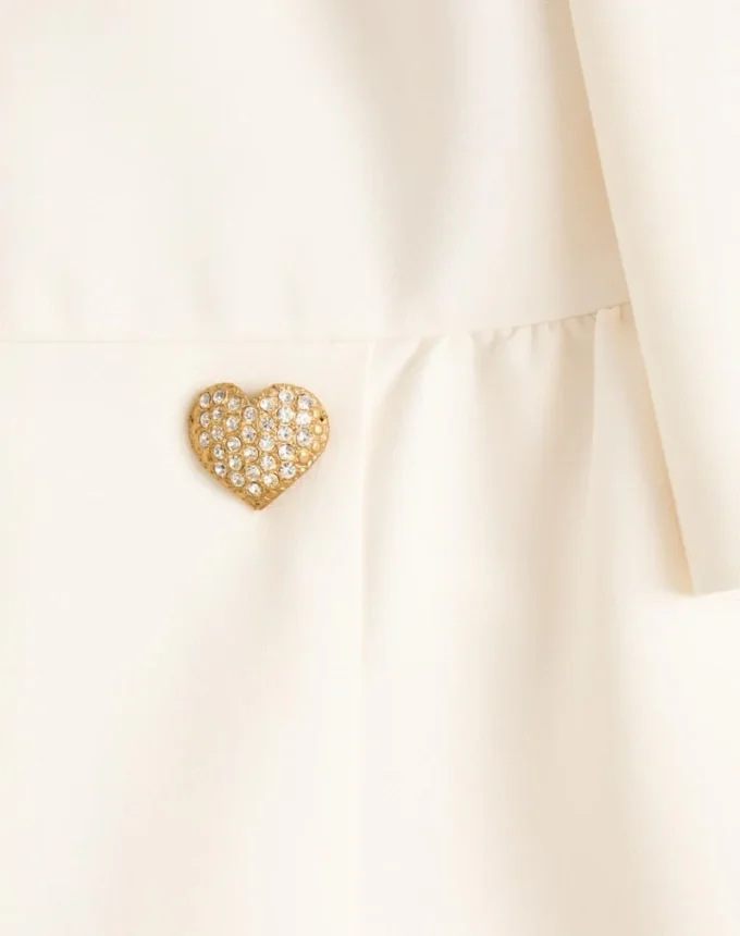 Robe midi en crêpe couture