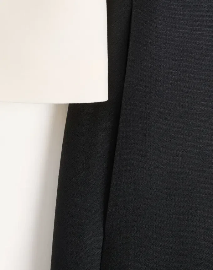Robe midi en crêpe couture