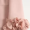 Robe midi en crêpe couture