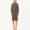 Robe midi en crêpe de Chine avec imprimé Petit Charles Robe midi en crêpe de Chine avec imprimé Petit Charles