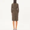 Robe midi en crêpe de Chine avec imprimé Petit Charles Robe midi en crêpe de Chine avec imprimé Petit Charles