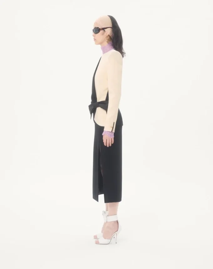 Robe midi en crêpe de laine Robe midi en crêpe de laine