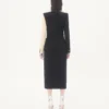 Robe midi en crêpe de laine Robe midi en crêpe de laine