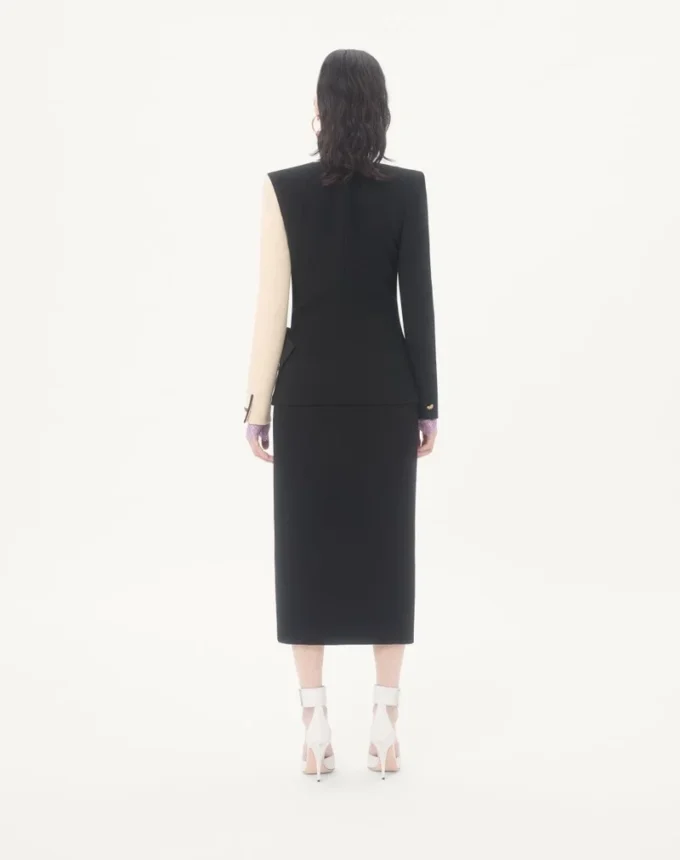 Robe midi en crêpe de laine Robe midi en crêpe de laine