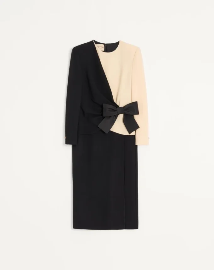 Robe midi en crêpe de laine Robe midi en crêpe de laine