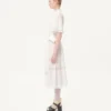 Robe midi en mousseline de coton Robe midi en mousseline de coton