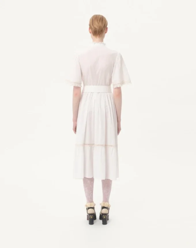 Robe midi en mousseline de coton Robe midi en mousseline de coton