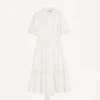 Robe midi en mousseline de coton Robe midi en mousseline de coton