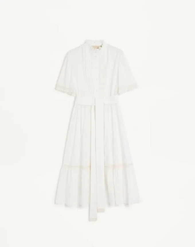 Robe midi en mousseline de coton Robe midi en mousseline de coton