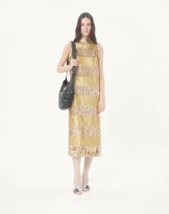 Robe midi Illusione en tulle brodé Robe midi Illusione en tulle brodé