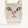 Sac à bandoulière brodé Valentino Garavani Le Chat De La Maison avec franges Sac à bandoulière brodé Valentino Garavani Le Chat De La Maison avec franges