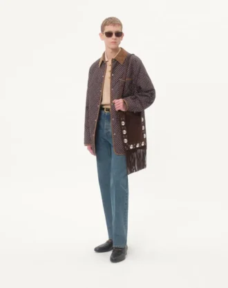 Sac à bandoulière en daim à franges Nellcôte de Valentino Garavani