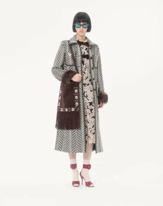 Sac à bandoulière en daim à franges Nellcôte de Valentino Garavani