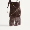 Sac à bandoulière en daim à franges Nellcôte de Valentino Garavani Sac à bandoulière en daim à franges Nellcôte de Valentino Garavani