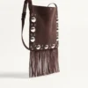 Sac à bandoulière en daim à franges Nellcôte de Valentino Garavani Sac à bandoulière en daim à franges Nellcôte de Valentino Garavani