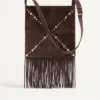 Sac à bandoulière en daim à franges Nellcôte de Valentino Garavani Sac à bandoulière en daim à franges Nellcôte de Valentino Garavani