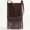Sac à bandoulière en daim à franges Nellcôte de Valentino Garavani Sac à bandoulière en daim à franges Nellcôte de Valentino Garavani