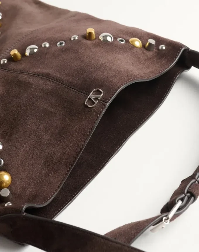 Sac à bandoulière en daim à franges Nellcôte de Valentino Garavani Sac à bandoulière en daim à franges Nellcôte de Valentino Garavani