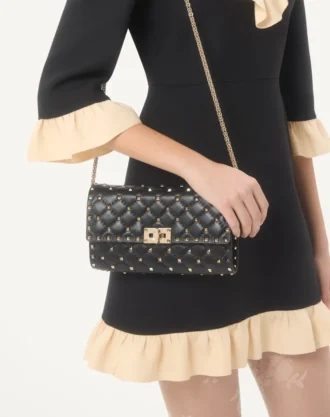 Sac à bandoulière Rockstud Spike en cuir nappa Sac à bandoulière Rockstud Spike en cuir nappa