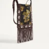 Sac à bandoulière Valentino Garavani Nellcôte en tissu jacquard avec franges Sac à bandoulière Valentino Garavani Nellcôte en tissu jacquard avec franges