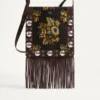 Sac à bandoulière Valentino Garavani Nellcôte en tissu jacquard avec franges Sac à bandoulière Valentino Garavani Nellcôte en tissu jacquard avec franges