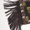 Sac à bandoulière Valentino Garavani Nellcôte en tissu jacquard avec franges Sac à bandoulière Valentino Garavani Nellcôte en tissu jacquard avec franges