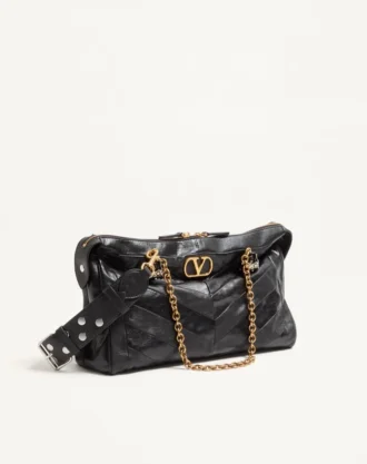 Sac à bandoulière Valentino Garavani Panthea en cuir nappa avec motif chevron