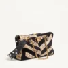 Sac à bandoulière Valentino Garavani Panthea en python et daim à motif chevron Sac à bandoulière Valentino Garavani Panthea en python et daim à motif chevron
