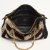 Sac à bandoulière Valentino Garavani Panthea en python et daim à motif chevron Sac à bandoulière Valentino Garavani Panthea en python et daim à motif chevron