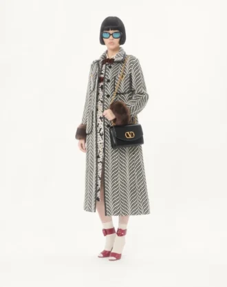 Sac à bandoulière Valentino Garavani Vain en cuir de veau brillant